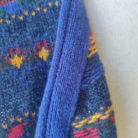 Woolrich Wool Sweater Vest Leather Buttons Made in Hong Kong Vintage Large - Picture 5 of 8